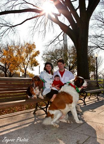 Family Getting Ready For Christmas Visiting Washington D.C.