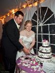 Bride & Groom Cutting Cake - Zagros Photos