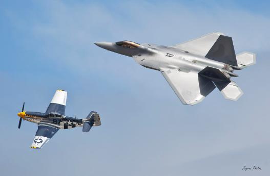 F-22 Raptor & P-51 Mustang Heritage Flight